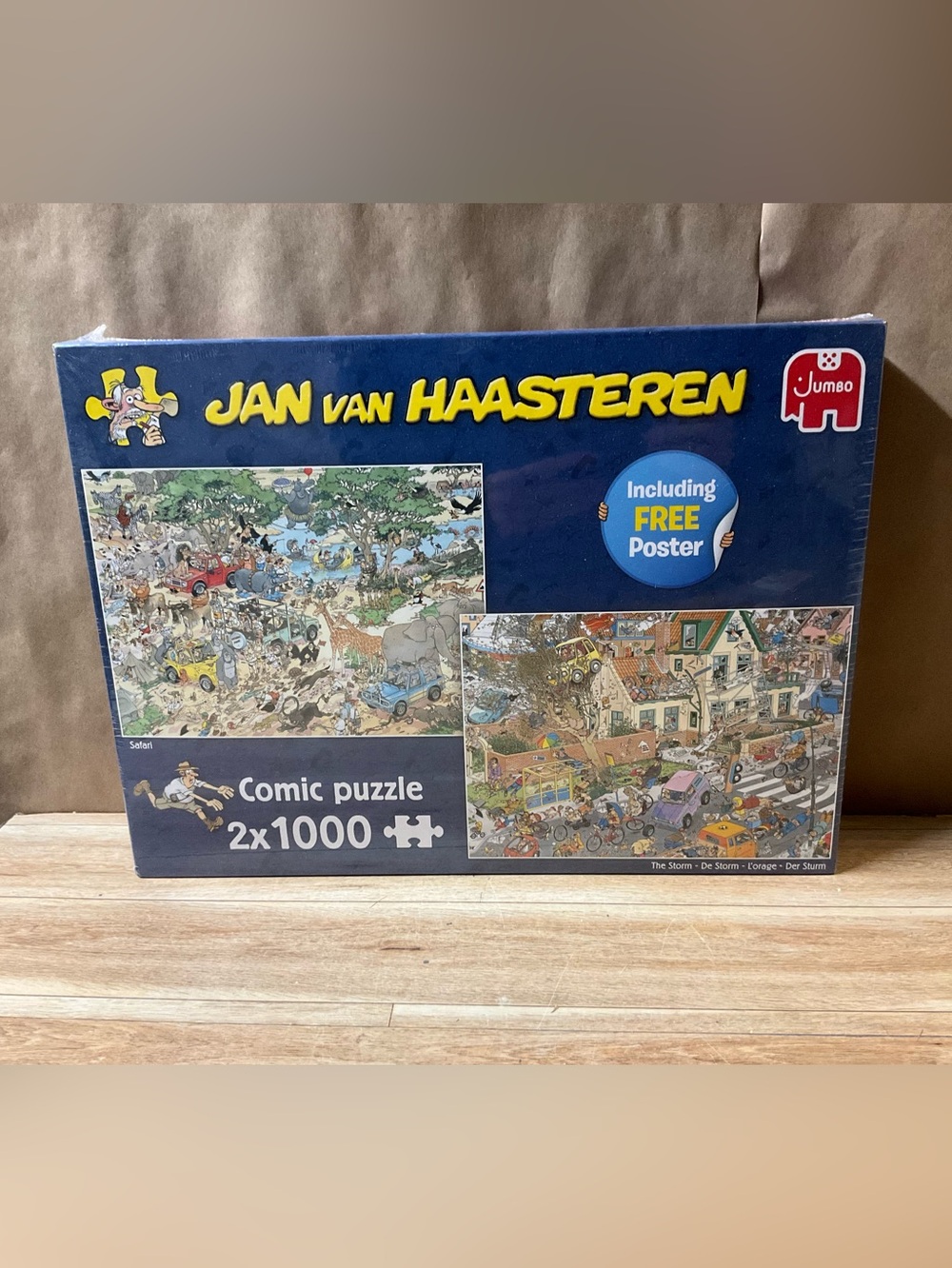 New! Jan Van Haasteren Comic Puzzle 2 X 1000 pieces Safari The Storm Jumbo